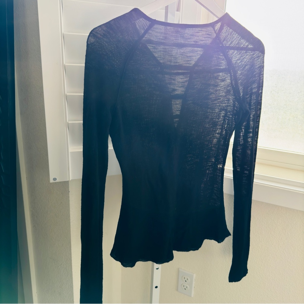 Freepeople. Intimately free. Size S. Sheer full sleeve with curved hem. NWOT - Picture 2 of 14